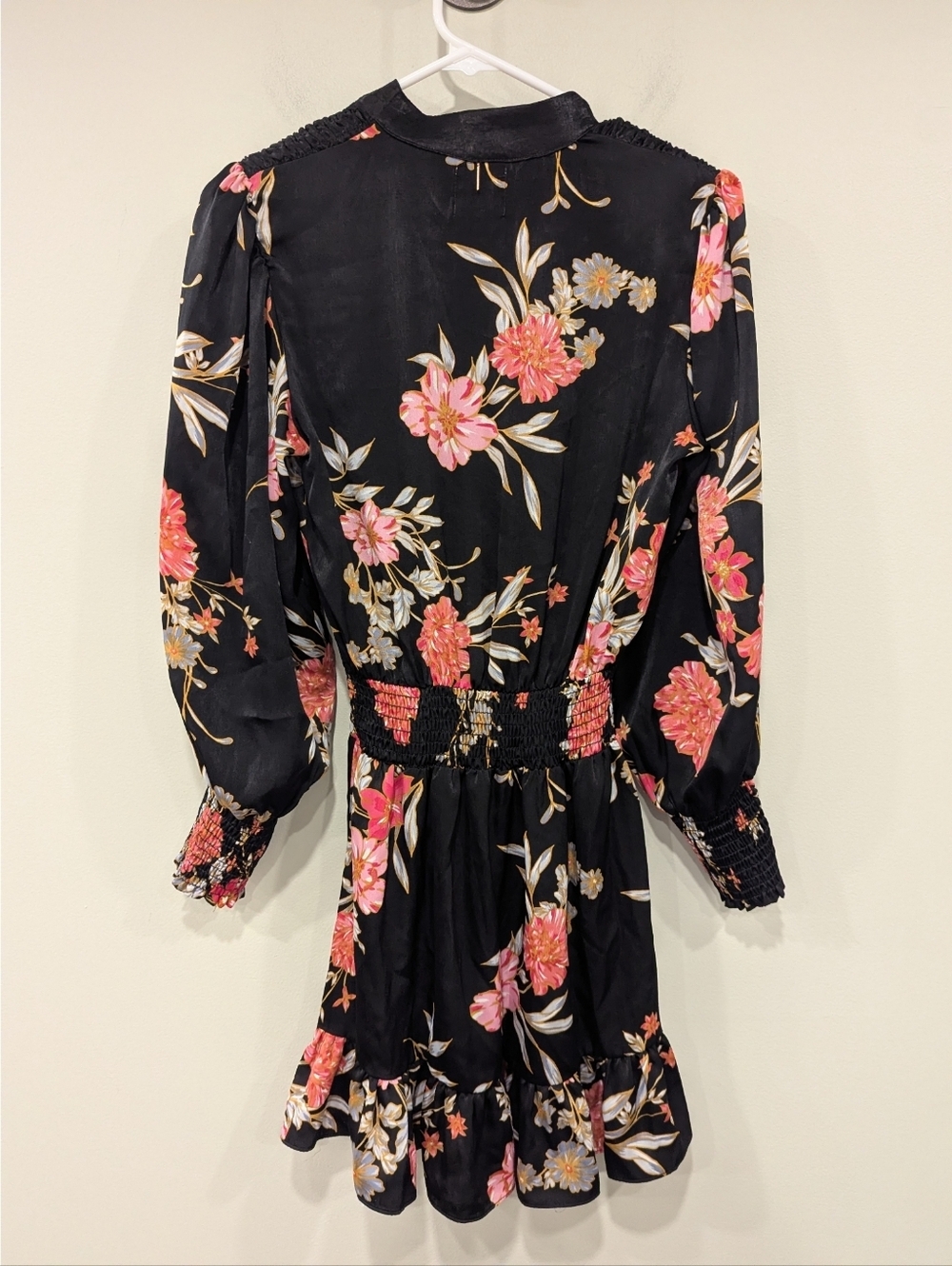 Misa Los Angeles Iyana Tie Neck Floral Mini Dress Size XS - Picture 7 of 8